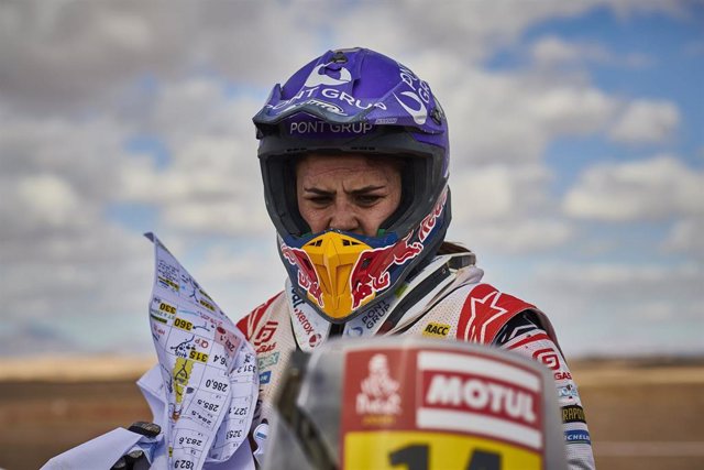 La piloto española Laia Sanz en el Rally Dakar