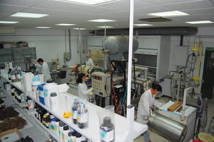 Químicos En El Laboratorio (Foto de archivo).