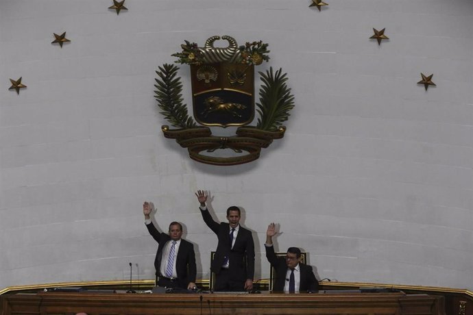 El autoproclamado presidente de Venezuela Juan Guaidó