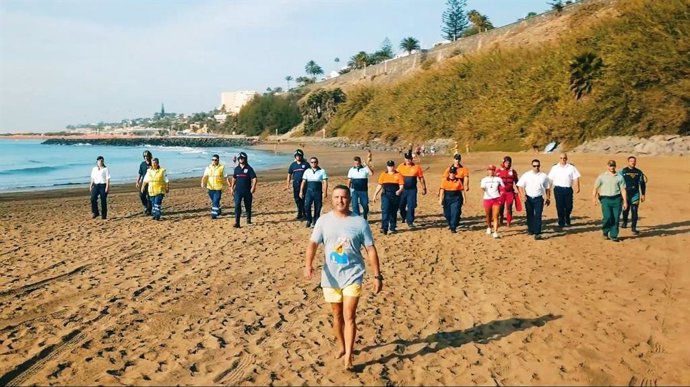 Efectivos que trabajan en rescate y prevención de ahogamientos
