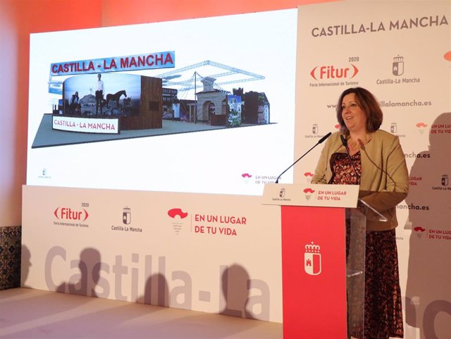 La consejera de Economía, Empresas y Empleo, Patricia Franco, en la presentación de Fitur