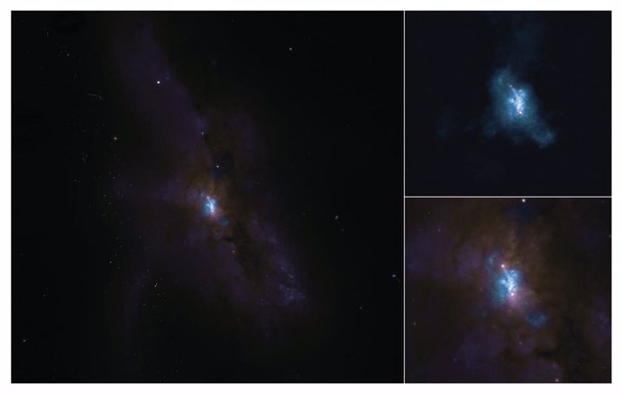 La turbulenta vida de dos agujeros negros en una colisión de galaxias
