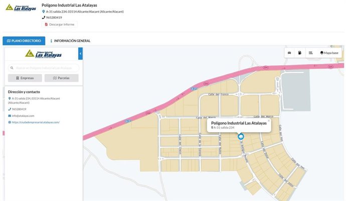 Herramienta de gestión de áreas industriales de Fepeval