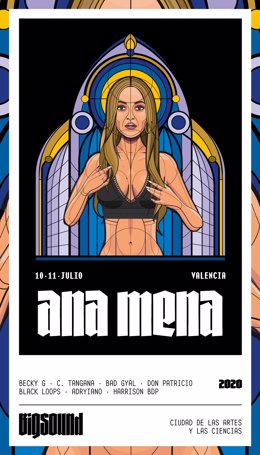 Cartel de la incorporación de Ana Mena al festival Big Sound