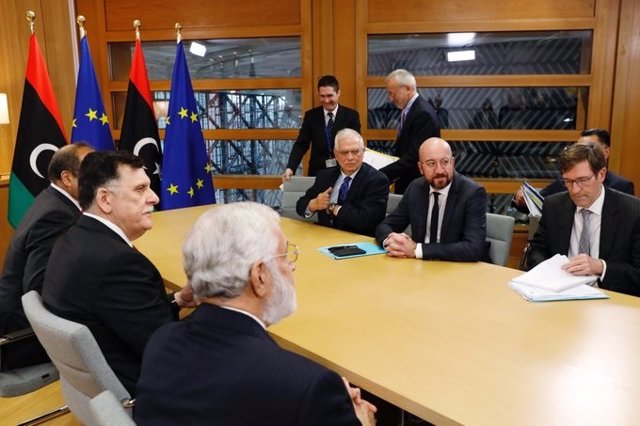 Fayez Serraj se reúne con Josep Borrell y Charles Michel en Bruselas