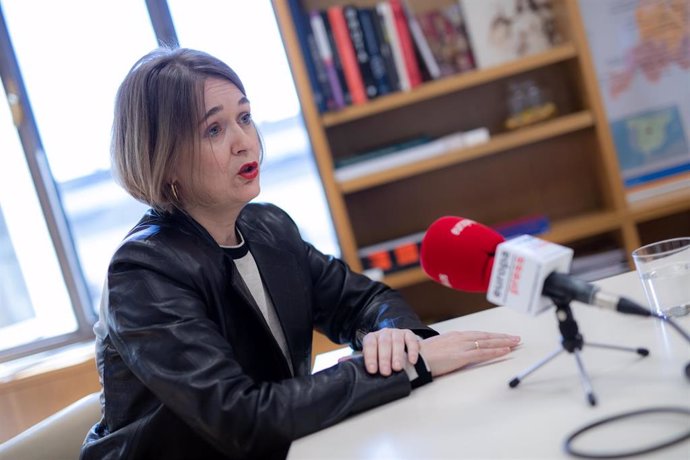 La consejera de Cultura de la Comunidad de Madrid, Marta Rivera de Ciudadanos durante su entrevista para Europa Press, en la Consejería, en Madrid (España), a 8 de enero de 2020.