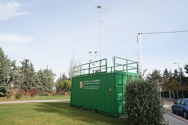 Imagen de una estación medidora de partículas ubicada en Valladolid