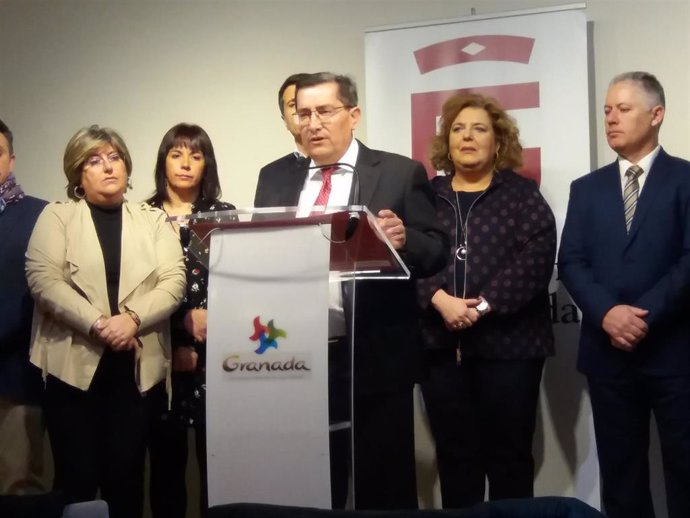 El presidente de la Diputación, José Entrena, en una comparecencia informativa con motivo del inicio de 2020