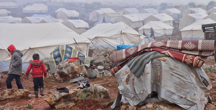 Un campo de desplazados internos en Idlib