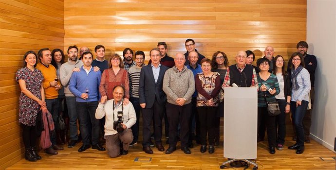 Carmen Ortega en el homenaje que rindió la Asociación de la Prensa a los compañeros que trabajaron en la edición Rioja de El Correo a lo largo de sus 56 años en nuestra Comunidad.