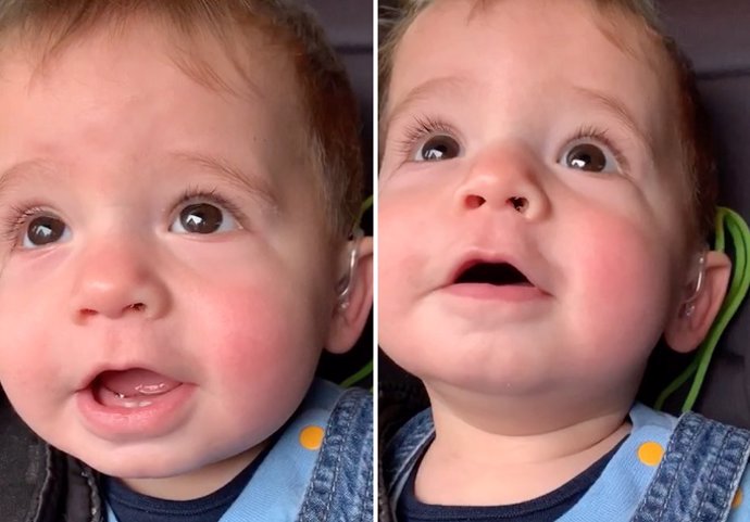 Este bebé nació sordo y así fue la primera vez que escuchó a su madre