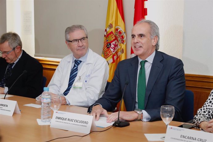 El consejero de Sanidad, Enrique Ruiz Escudero, presenta el balande de la aplicación de las terapias CAR-T en la Comunidad de Madrid.