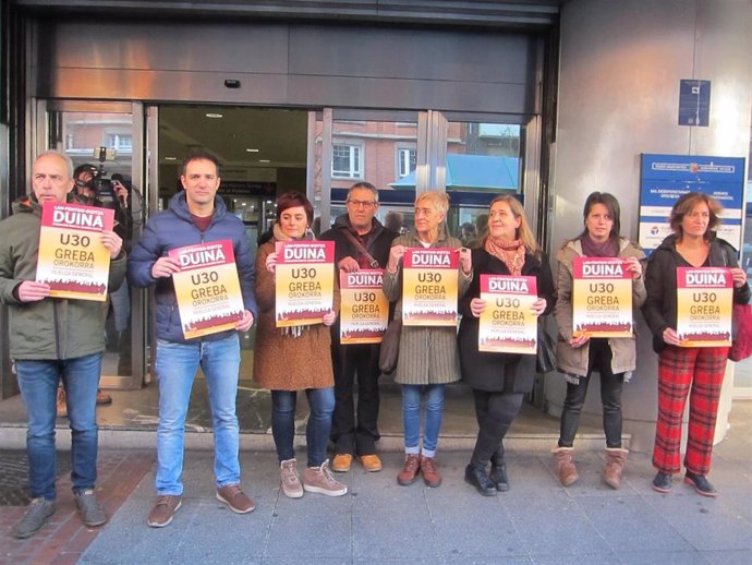 Sindicatos vascos registran la convocatoria de huelga del 30 de enero en Bilbao