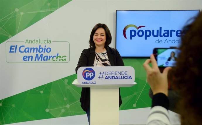 La parlamentaria autonómica y presidenta del PP de Sevilla, Virginia Pérez