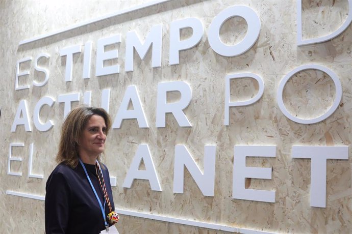 La ministra para la Transición Ecológica en funciones, Teresa Ribera clausura la duodécima jornada de la Cumbre del Clima (COP25) en Ifema, Madrid (España), a 13 de diciembre de 2019.