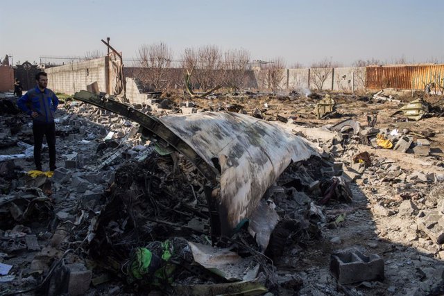 Avión ucraniano estrellado en Teherán