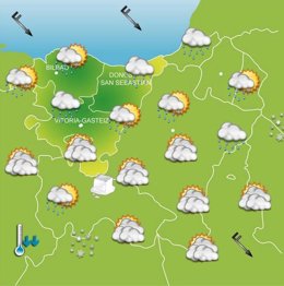 Previsiones para el 10 de enero en Euskadi.