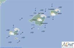 El tiempo en Baleares hoy, 10 de enero de 2020.