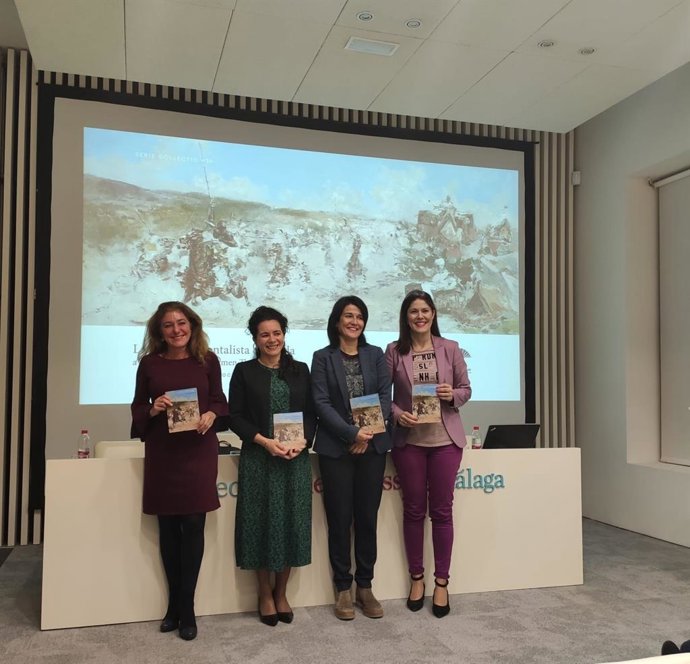 Lourdes Moreno, Rocío Coletes, Emilia Garrido y Noelia Losada en la rueda de prensa.
