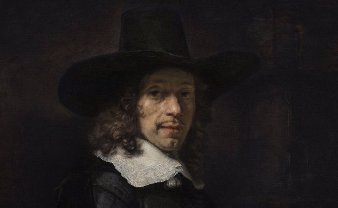 Retrato de un caballero con sombrero y guantes de Rembrant en el Museo Thyssen