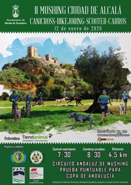 Cartel del II 'Mushing Ciudad de Alcalá' que se celebra este domingo en el entorno de Oroma