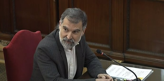 Jordi Cuixart, president d'mnium, durant el judici de l'1-O