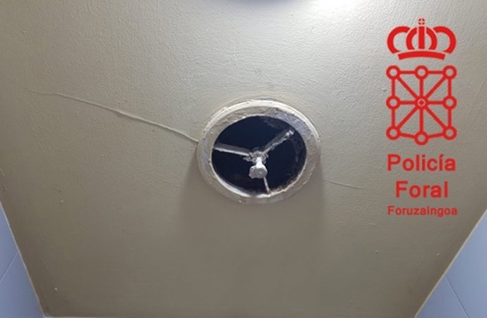 Lugar donde se encontraba escondida la cámara