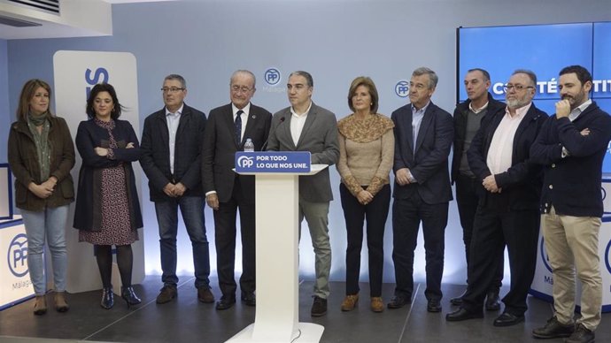 El presidente del PP de Málaga, Elías Bendodo, presenta el Comité Institucional.