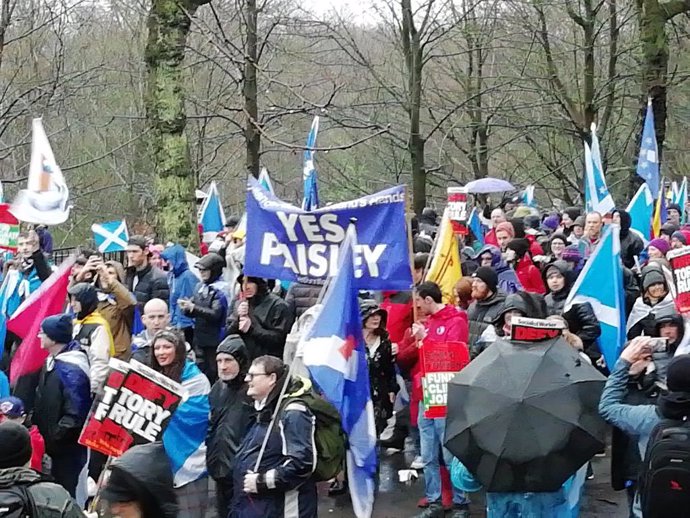 Manifestació independentista a Glasgow, Esccia