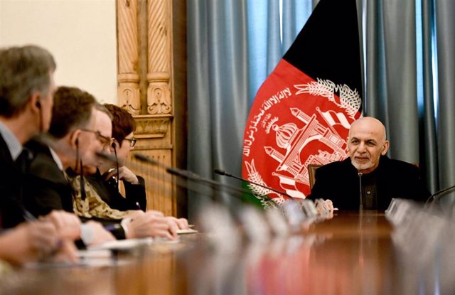 El presidente de Afganistán, Ashraf Ghani, en una reunión en Kabul