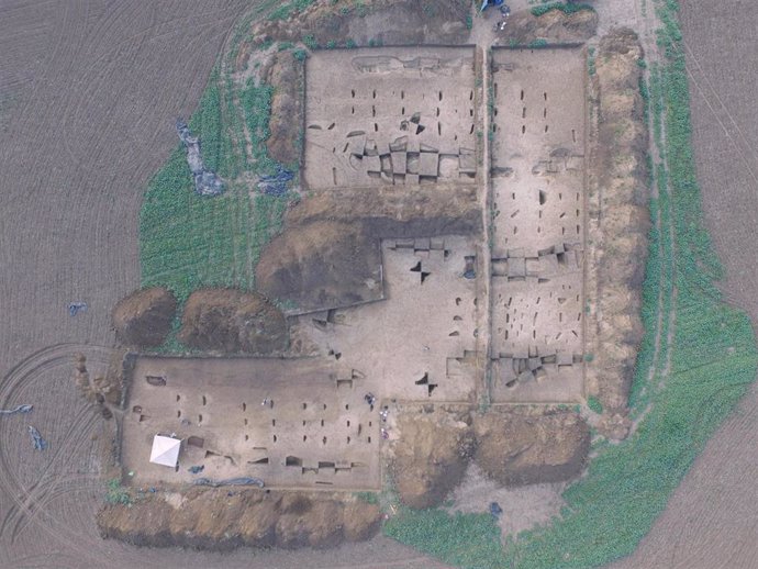 Foto aérea de asentamiento neolítico utilizado para el estudio
