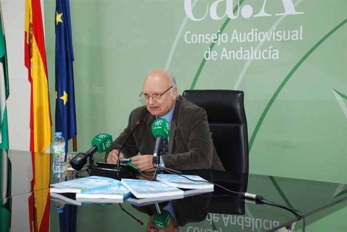 El presidente del Consejo Audiovisual de Andalucía, Antonio Checa, organismo que acoge este jueves una jornada sobre propiedad intelectual en medios públicos y ciudadanos. 