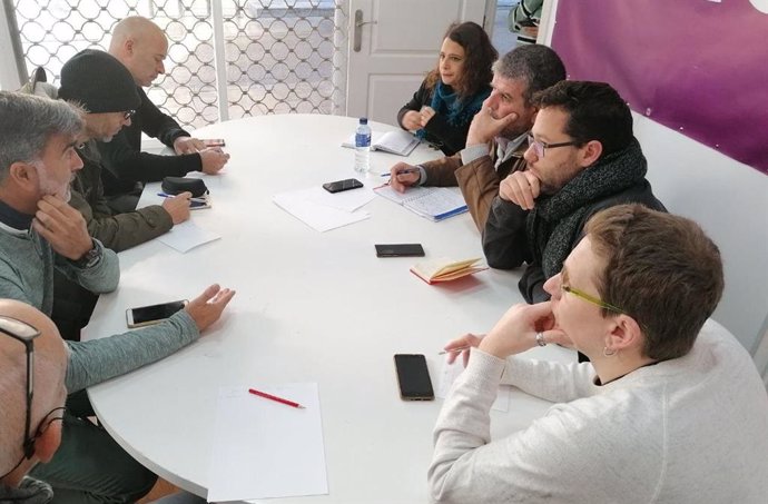 Reunión de Adelante Andalucía con la Coordinadora de Profesionales del Metal en San Fernando