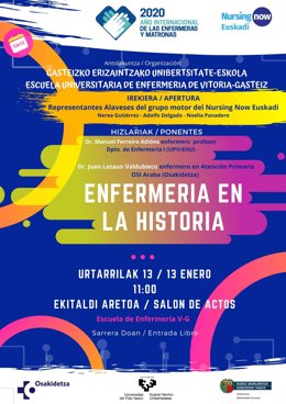 Escuela Universitaria de Enfermería de Vitoria organiza un ciclo de actividades sobre el papel y retos de la profesión