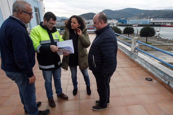 La presidenta de Portos de Galicia, Susana Lenguas, visita el puerto de Celeiro.