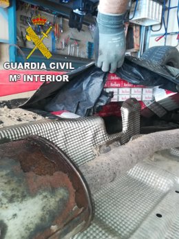 Tabaco de contrabando intervenido por la Guardia Civil en el Puerto de Almería