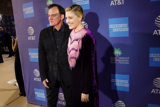 Quentin Tarantino y Greta Gerwig en Palm Springs 