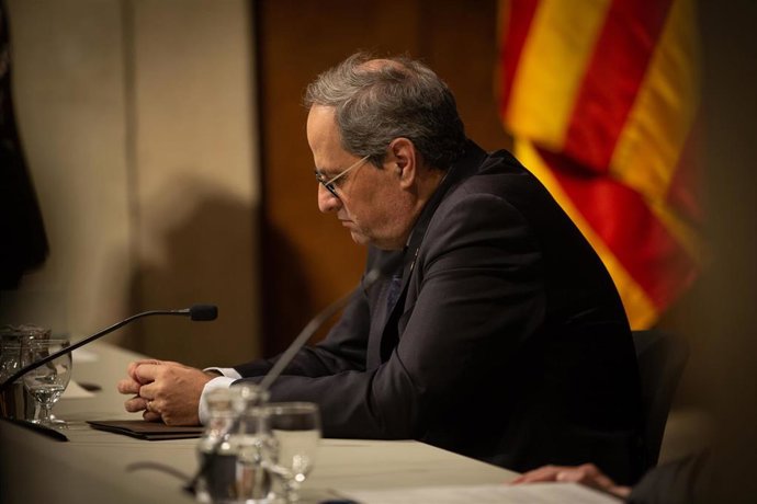 Intervención del presidente Quim Torra Durante la entrega de los Premios de Turismo de Catalunya, en Barcelona a 9 de enero de 2020