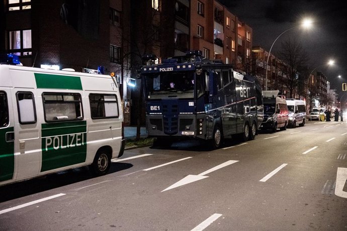 Vehículos policiales en Berlín