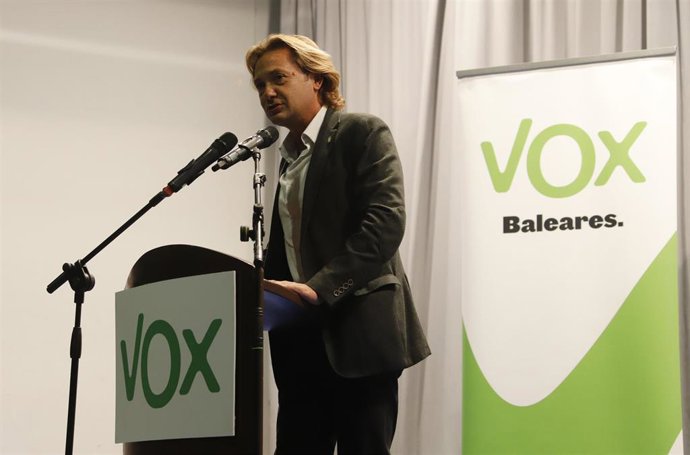 El diputado balear Jorge Campos en un acto de Vox en Palma.