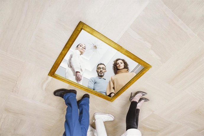 Eva Rufo, Ángel Ruíz y María Morales, los tres actores que componen el elenco de 'Atentado'.