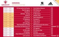 El Ibiza-Barça se jugará el miércoles 22 a las 19.00 horas y el Unionistas-Real Madrid, a las 21.00