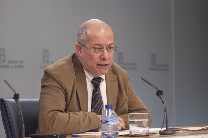 El vicepresident de la Junta de Castella i Lleó, Francisco Igea, en la roda de premsa posterior al Consell de Govern.