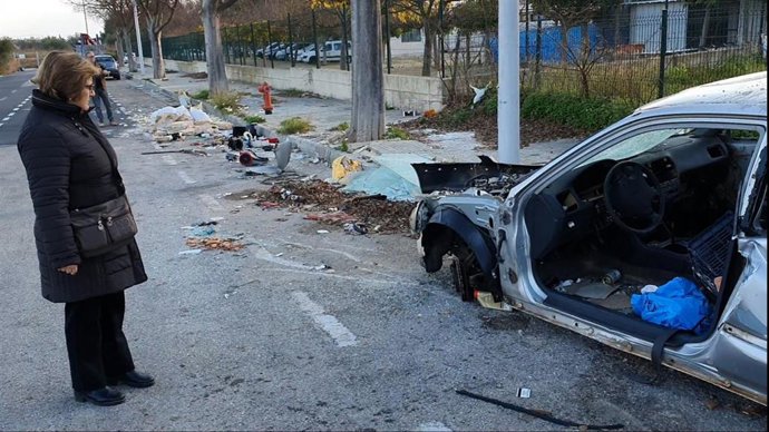 La portavoz del PP de Palma, Mercedes Celeste, en el Polígono de Can Valero