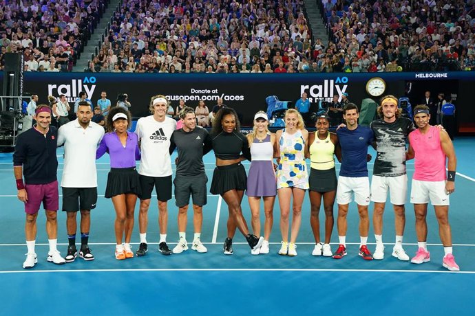 Las estrellas del tenis mundial se unen para ayudar a Australia