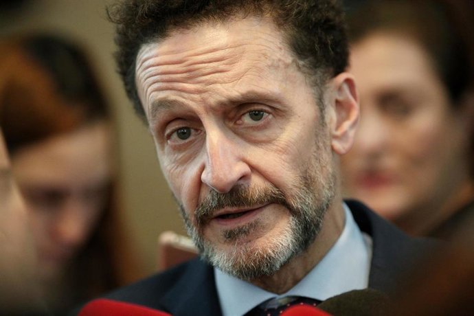 El portavoz adjunto de Ciudadanos en el Congreso de los Diputados, Edmundo Bal, atiende a los medios de comuniación