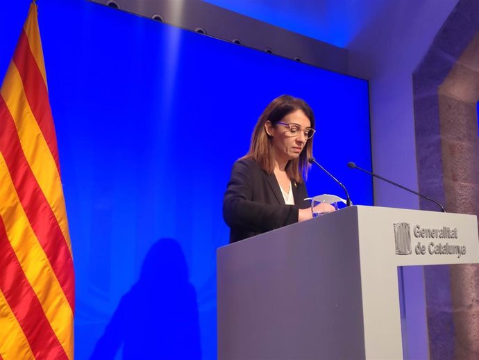 La portavoz del Govern, Meritxell Budó, informa de los acuerdos tras el Consell Executiu, el 15 de enero de 2020.