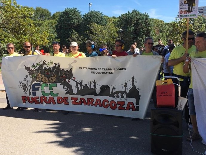 Trabajadores de FCC parques y jardines se manifiestan