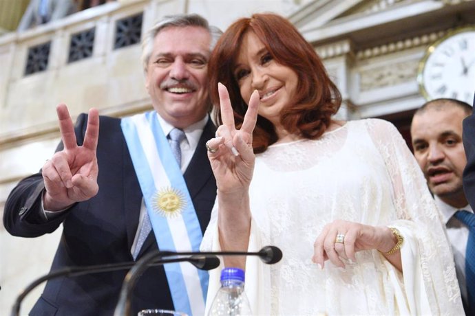 El presidente y la vicepresidenta de Argentina, Alberto Fernández y Cristina Fernández de Kirchner