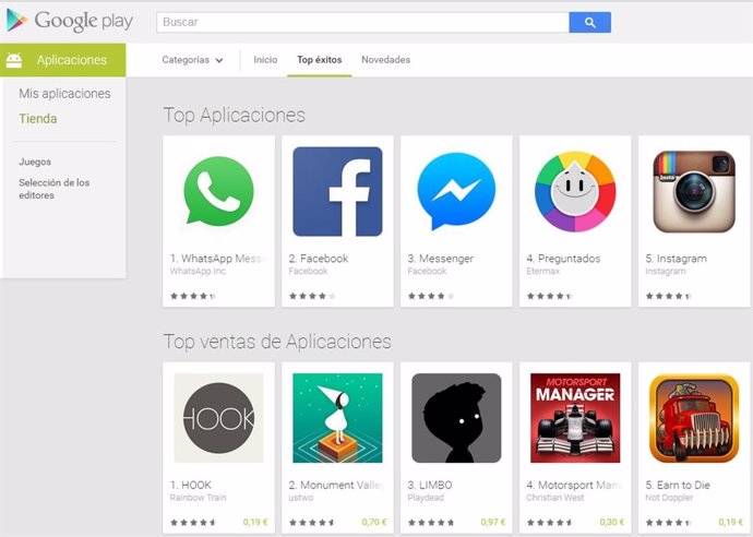 Google Play aplicaciones.